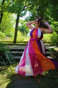 Robe maxi multicolores 