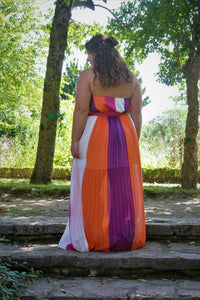 Robe maxi multicolores 